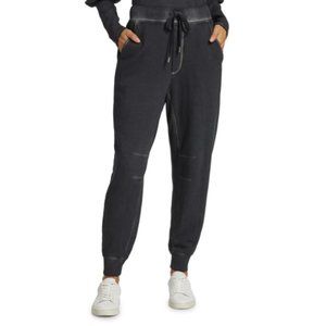 Relaxed Veronica Beard Preslee Charcoal Cotton Joggers - Size L